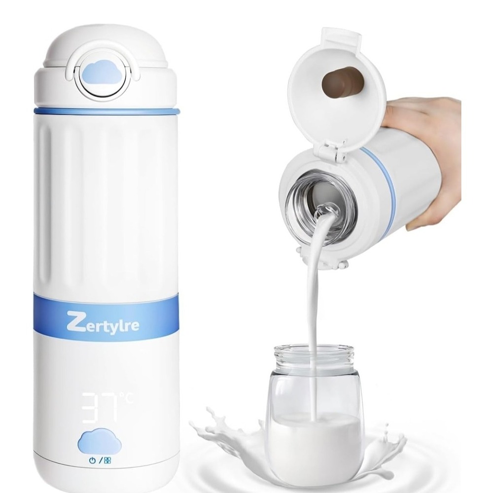 Zertylre Portable Baby Milk Warmer 500ML 70W 13500mAh White New Open Box